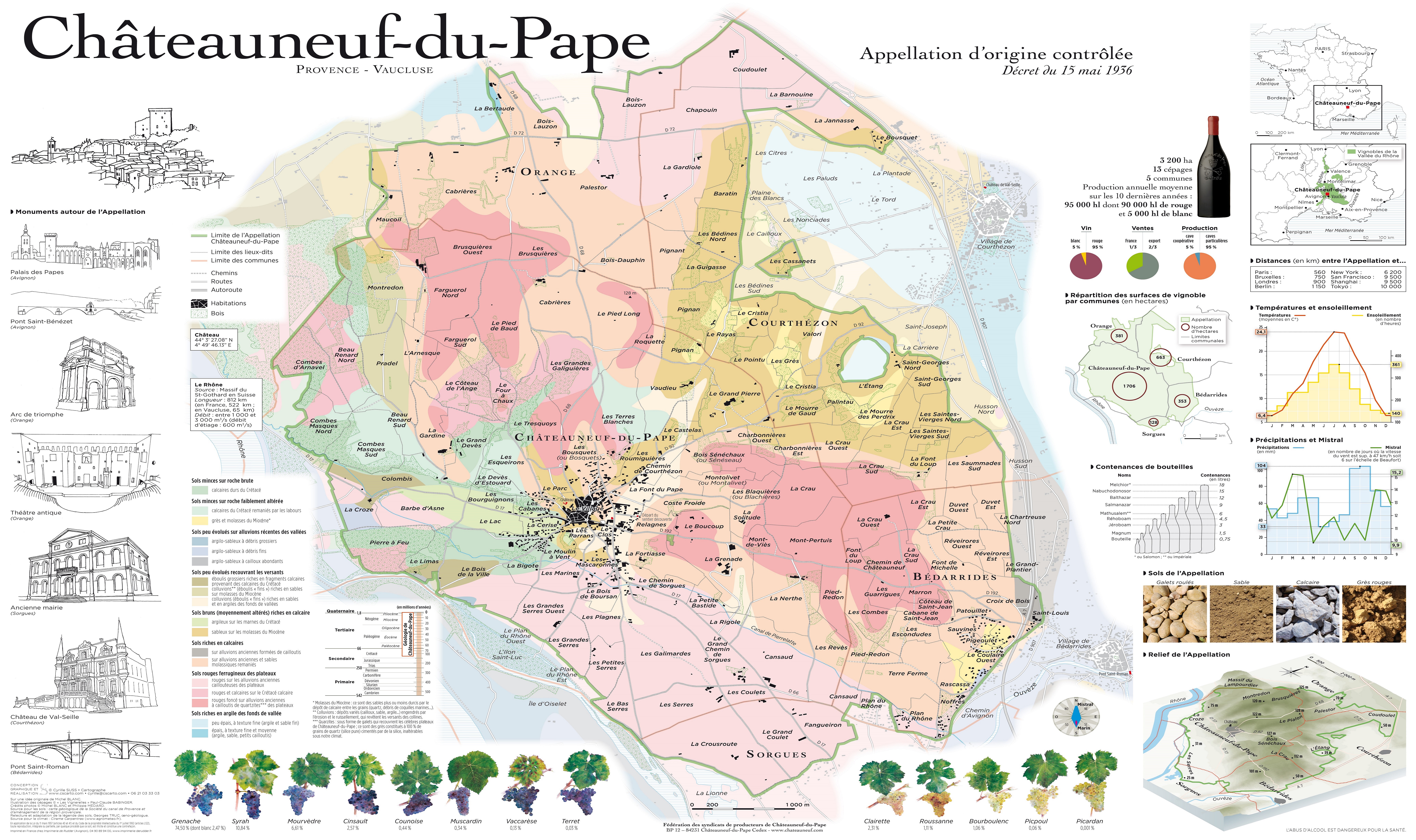 Carte chateauneuf du pape